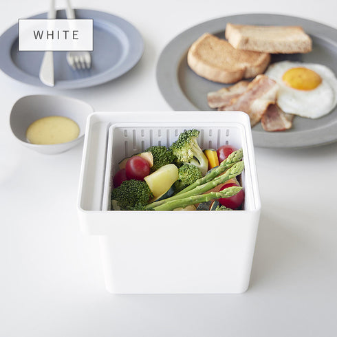 電子レンジ・食洗機対応ザル付き保存容器 タワー.|s8